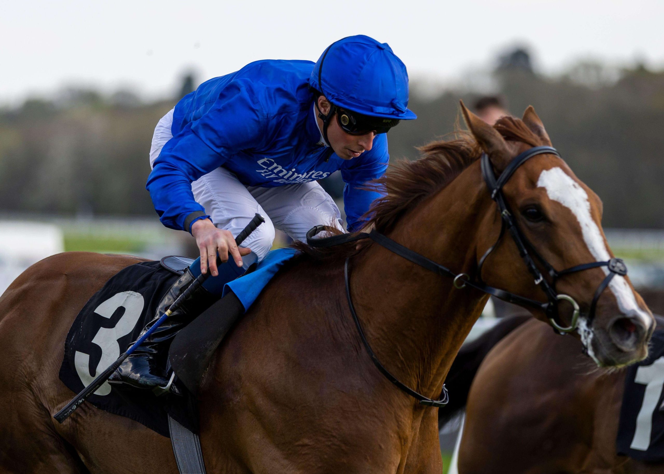 Modern News ridden on jockey William Buick winning the Highclere Thoroughbred Racing 30th Anniversary Spring Cup Handicap at Newbury Racecourse, Berkshire. Picture date: Saturday April 16, 2022.