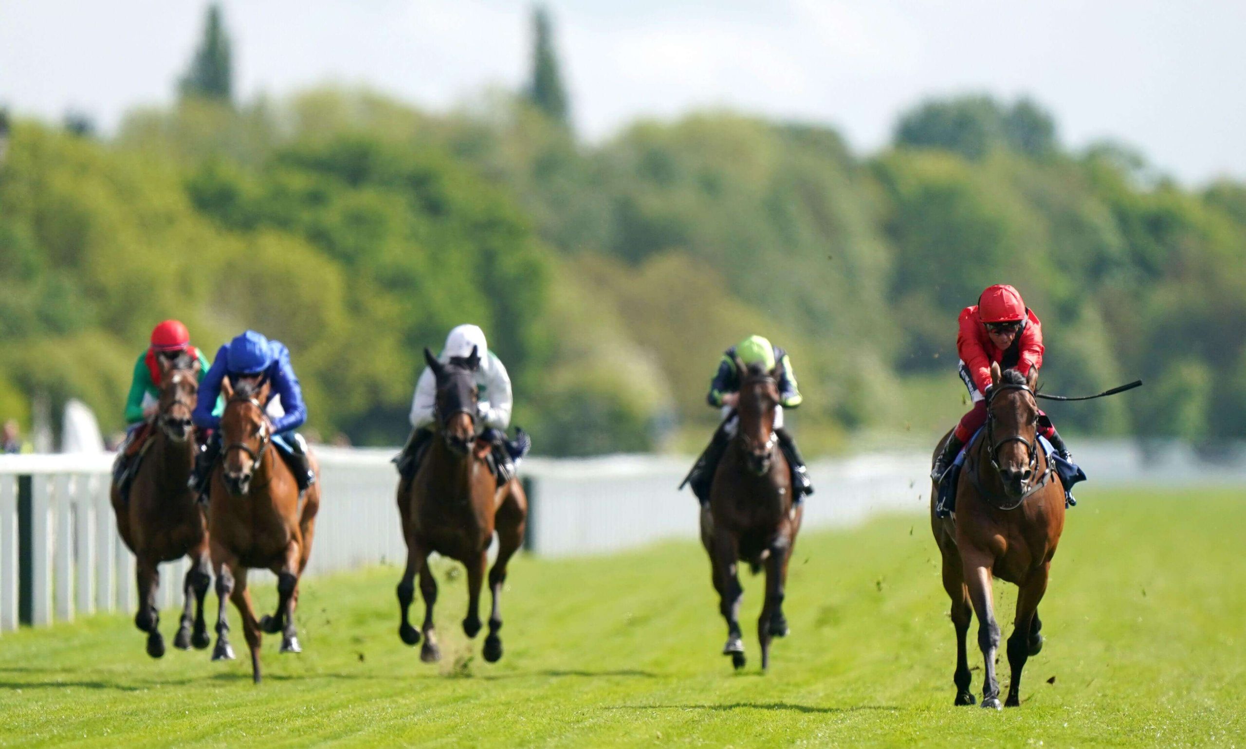 Emily Upjohn ridden by Frankie Dettori (right) goes on to win the Tattersalls Musidora Stakes during day one of the Dante Festival 2022 at York racecourse. Picture date: Wednesday May 11, 2021.