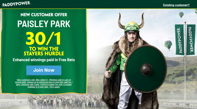 Paddy Power Paisley Park price boost