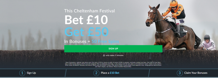 BetVictor get 10 get 50 cheltenham offer