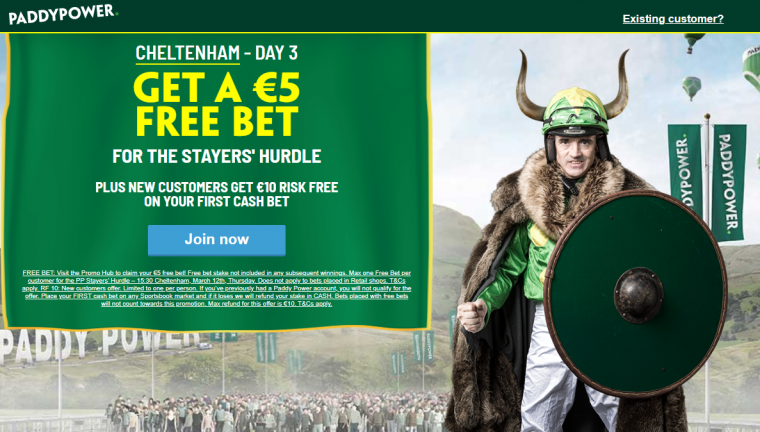 Paddy Power Stayers Hurdle free bet